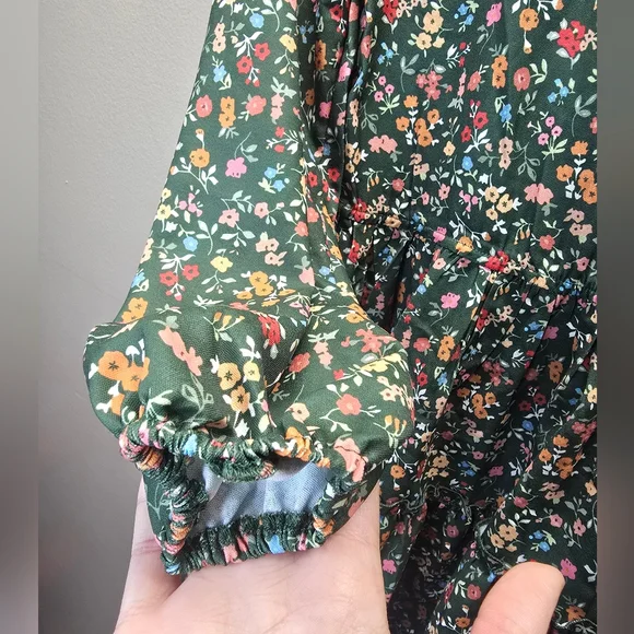 GRACE KARIN Girls Fall Dress Floral Long Sleeve Ruffle Elastic Waist SZ-10 - Picture 8 of 9